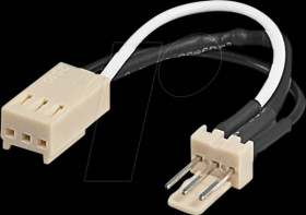 83656 Delock Power Cable 3 pin male &gt; 3 pin female (fan) 8 cm - Reduct