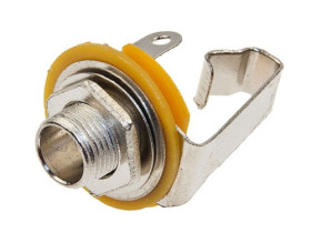 Gniazdo JACK 6,3mm mono, montowane na panel; metalowe