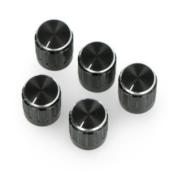 Gałka potencjometru GCL15 czarna - 6/15mm - 5 szt.
