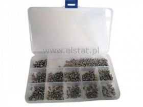 Zestaw śrubek/ nakrętek M2, M2.5, M3 530szt