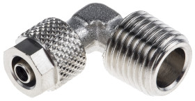 Złączka pneumatyczna R 1/4 męskie Wciskane 6 mm RS PRO Adapter gwintowany kolankowy R 1/4 męskie