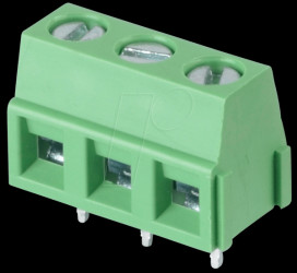 CTB0509/3 Solderable screw terminal – 3-pin, 5.08 mm spacing, 90°