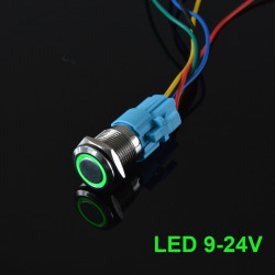 Przełącznik hermetyczny 250V 3A monostabilny 16 mm ( zielony )