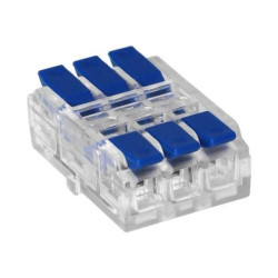 Złączka instalacyjna zaciskowa 3-przewodowa, dwustronna na dowolny przewód 0,75-4mm² IEC 250V/32A blister 4 s,OR-SZ-8021/3/B4
