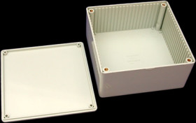 ABS enclosure, (L x W x H) 120 x 120 x 59 mm, light gray (RAL 7035), IP54, 1591UGY