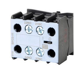 Blok styków pomocniczych WEG 2 1NC + 1NO BFC0 Śruba montaż czołowy