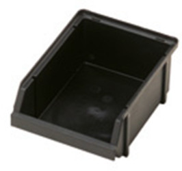 ESD clear box, black, (L x W x D) 75 x 125 x 170 mm, ESD SICHTBOX 3-160