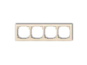 DECO Ramka 4 poczwórna uniwersalna z tworzywa DECO Soft beżowy 1DRSO-4 KARLIK