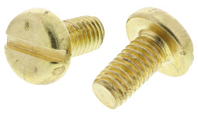 Śruby maszynowe M6 łeb z łbem walcowym soczewkowym Mosiądz długość 12.0mm skok 1.0mm