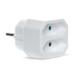 Rozgałęziacz podwójny 230V 2x2P R-2 biały CB-14630