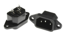 Gniazdo Męskie IEC320 do Montażu w Obudowie – 10A 250V AC