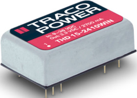 DC converter, 9-36 VDC, 15 W, 1 output, 5.1 VDC, 90 % efficiency, THD 15-2411WIN