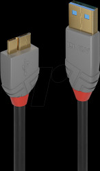 36766 USB 3.0 cable, USB-A connector to Micro USB-B connector, 1.0 m