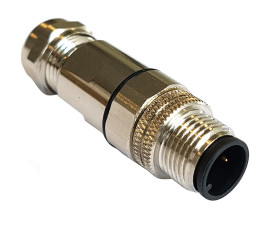 Złącze wielostykowe przemysłowe 12-pinowe M12, panelowe Wtyczka Bulgin