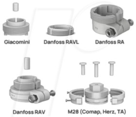 WT101 ADAPTER KIT TRA3015 Adapter kit for radiator valves
