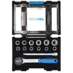 Gedore 1815598 Socket Set 1/4&quot; 13 Pieces UD Profile 4-13 mm