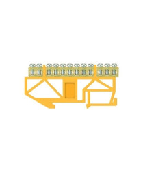 Listwa zaciskowa wysoka na szynę 12-torowa żółta TH35 E.4056