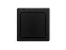 DECO Nadajnik 2-klawiszowy 4-kanałowy z czujnikiem temperatury do systemu Exta Life czarny mat 12DEL-2 KARLIK