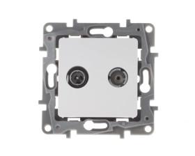 NILOE Gniazdo antenowe biały RTV gwiazda 1,5dB 664760