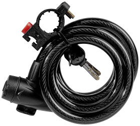 Brüder Mannesmann Zapięcie rowerowe kablowe czarny Zapięcie kluczykowe