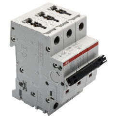 Wyłącznik nadprądowy MCB, Typ B, 3-biegunowy, 63A, 440V, na szynę DIN, ABB S203M-B63, S200M