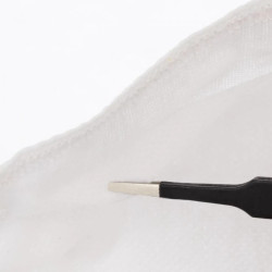 Maseczka wielorazowa dwuwarstwowa z wysokiej jakości bawełny z kieszenią na filtr biała z białą gumką