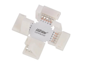 LED line łącznik do taśm LED CLICK CONNECTOR kątowy 12 mm 5 PIN Typ + RGBW