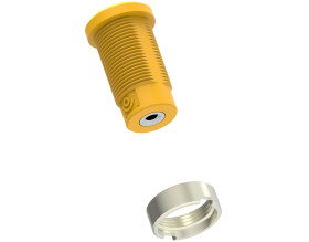 Gniazdo bananowe Żeński Gwint M3 Żółty 36A Electro PJP rozmiar 4 mm