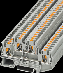 3211786 Double-deck terminal block, PTTB 4, gray