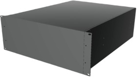 Aluminum enclosure, (L x W x H) 178 x 422 x 559 mm, black (RAL 9005), IP32, RM4U1922SBK