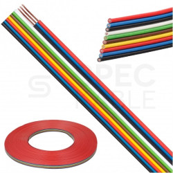 Kabel telekomunikacyjny wstążkowy TLWY 10x0,12mm2 kolorowy 150V montażowy linka Technokabel