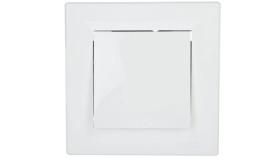 Łącznik Asfora Dwubiegunowy Jednoklawiszowy Zaciski Śrubowe Biały Z Ramką...