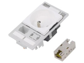 Gniazdo typu E 250VAC 16A na panel MODLINK MSDD IP20 4000-68000-4510001