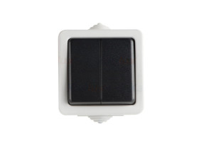 TEKNO Wyłącznik podwójny 2-biegunowy 05-1028-143 czarny 25352 KANLUX