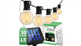 Girlanda Solarna Ogrodowa 30X Led Ozdobne Kuleczki 15,17M Ciepła 3000K +...