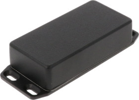 Aluminum die cast enclosure, (L x W x H) 100 x 50 x 31 mm, black (RAL 9005), IP65, 1590WG2FLBK