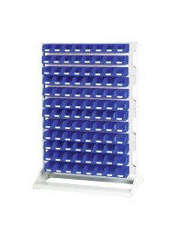 Szafka z panelami ażurowymi głębokość 550mm szerokość 1000mm wysokość 1450mm Jasnoszary Stal Bott