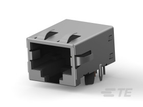 Złącze RJ45 Żeński Złącze RJ45 Montaż na panelu Cat3 TE Connectivity, 90° 8-żyłowe