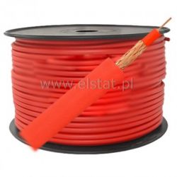 Kabel mikrofonowy mono 6mm, czerwony