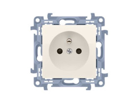 SIMON 10 Gniazdo pojedyncze z uziemieniem (moduł) szybkozłącza krem CGZ1C.01/41 KONTAKT SIMON
