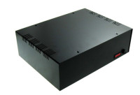 T262 Obudowa metalowa T-262 wymiary: 260 x 80 x 190 mm - czarna - wentylacja