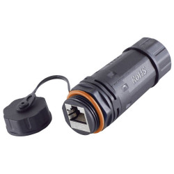 BKL 10121209 RJ45 Connector CAT 6a IP68 Short Outdoor Black 1pc