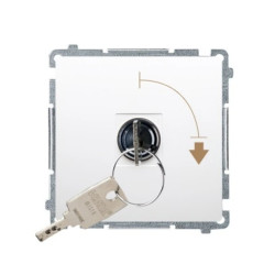 Simon Basic Łącznik jednobiegunowy z kluczem dwupozycyjnym biały BMP1K.01/11