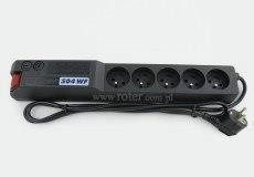 Listwa zasilająca ACAR 504WF 1,5m czarna