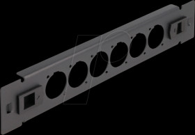 66899 10" D-type patch panel 6 port tool free black