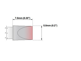 Grot lutowniczy ołówkowy Thermaltronics Dłuto proste 5 mm M