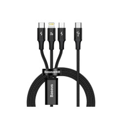 Kabel USB/iphone+microUSB+USB-C BASEUS 1,5m 20W 3w1