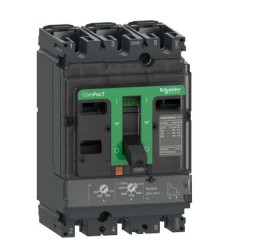 Wyłącznik kompaktowy MCCB, 3-biegunowy, 160A, Stałe, Schneider Electric, NSX160H