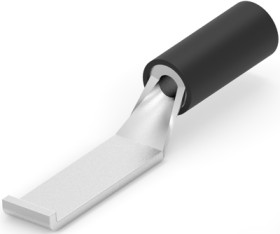 Faston plug, 4.59 x 0.83 mm, L 27.41 mm, insulated, straight, black, 1.0-2.5 mm², AWG 16-14, 151469