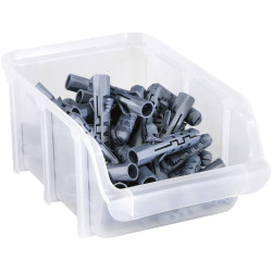 raaco 130097 Storage bin Transparent Material: Plastic